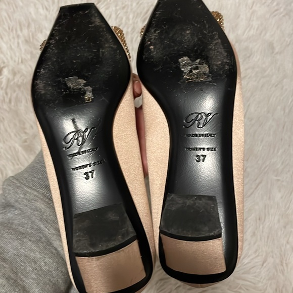 Roger Vivier Belle Pilgrim Buckle Satin Pumps (in blush pink) - Picture 10 of 11